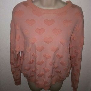 XHILARATION HEART SWEATER